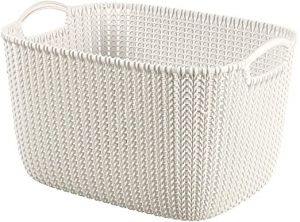 CORBEILLE KNIT CORBEILLE 19L RECT BLANCHE